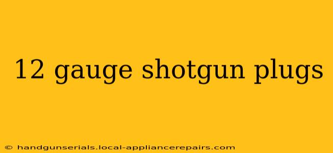 12 gauge shotgun plugs