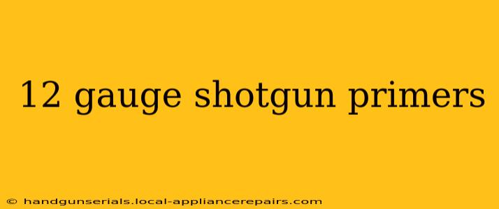 12 gauge shotgun primers