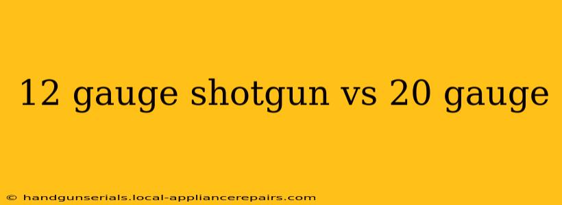 12 gauge shotgun vs 20 gauge