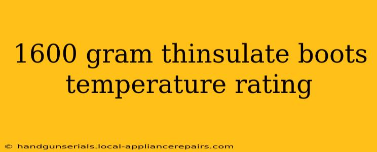 1600 gram thinsulate boots temperature rating