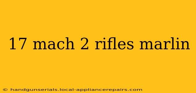 17 mach 2 rifles marlin