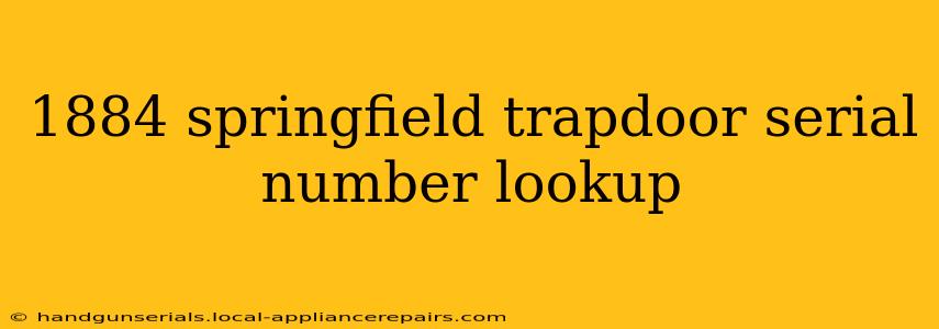 1884 springfield trapdoor serial number lookup