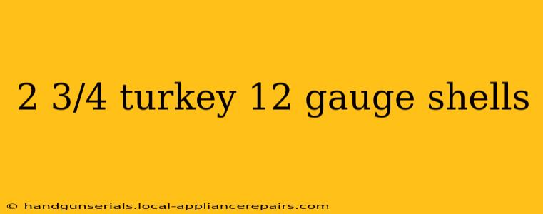 2 3/4 turkey 12 gauge shells