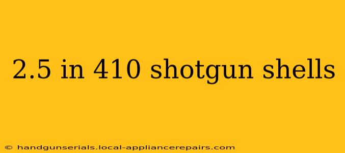 2.5 in 410 shotgun shells