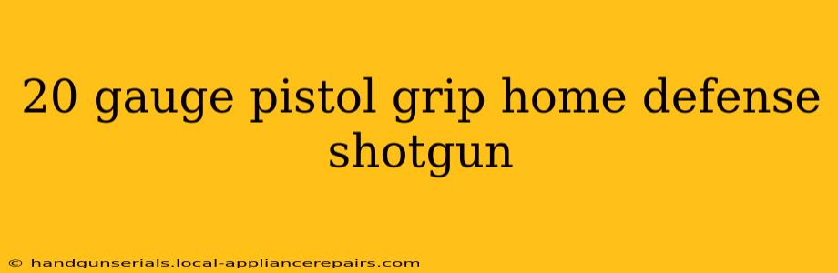 20 gauge pistol grip home defense shotgun