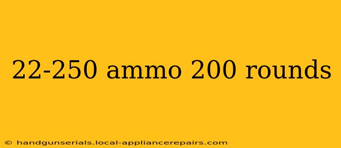 22-250 ammo 200 rounds