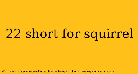 22 short for squirrel