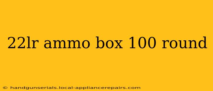 22lr ammo box 100 round