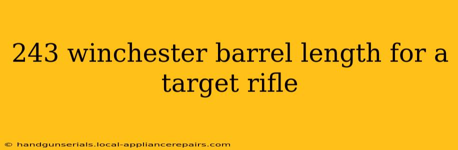 243 winchester barrel length for a target rifle