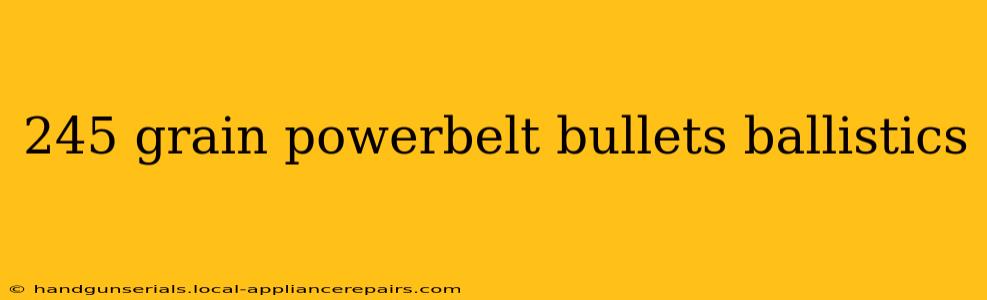 245 grain powerbelt bullets ballistics