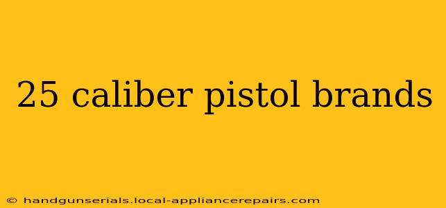 25 caliber pistol brands