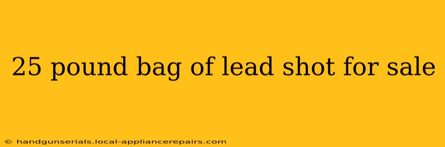 25 pound bag of lead shot for sale