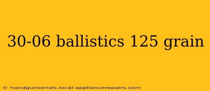 30-06 ballistics 125 grain