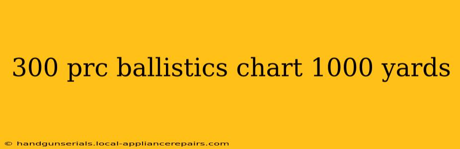 300 prc ballistics chart 1000 yards