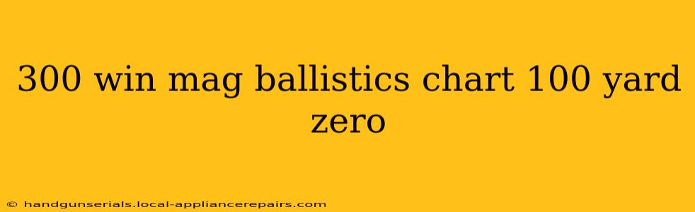 300 win mag ballistics chart 100 yard zero