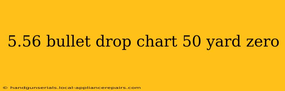 5.56 bullet drop chart 50 yard zero