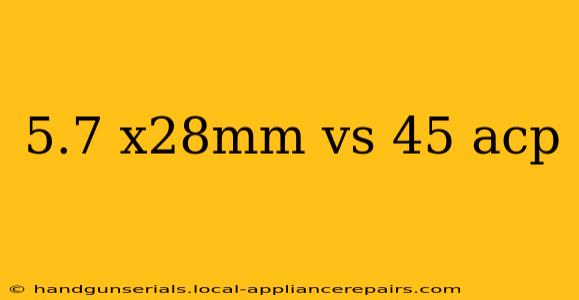 5.7 x28mm vs 45 acp