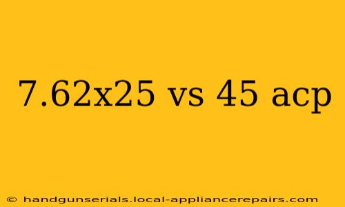 7.62x25 vs 45 acp