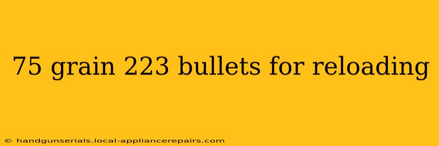 75 grain 223 bullets for reloading