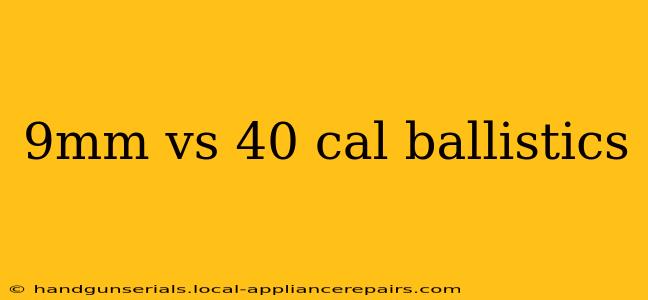 9mm vs 40 cal ballistics