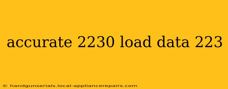 accurate 2230 load data 223