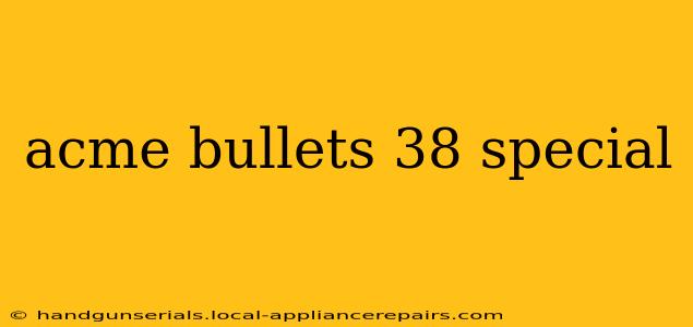 acme bullets 38 special