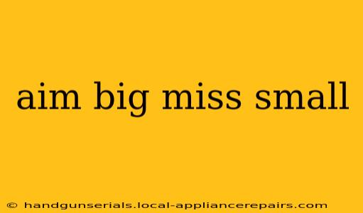 aim big miss small