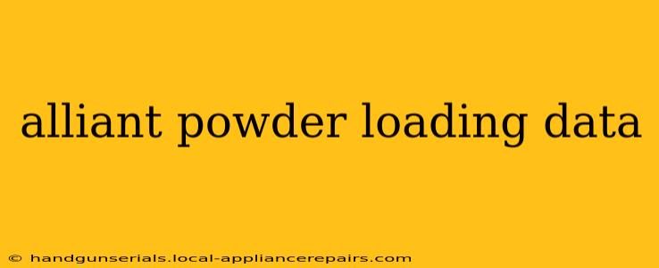 alliant powder loading data