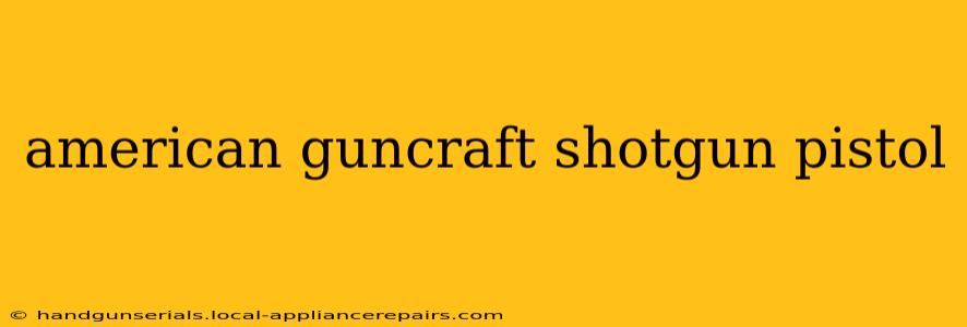 american guncraft shotgun pistol