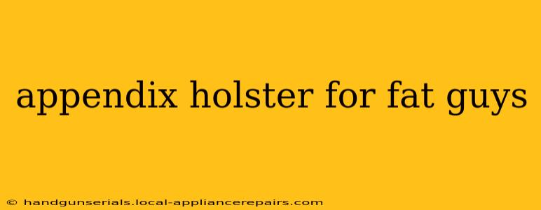 appendix holster for fat guys