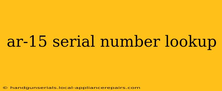 ar-15 serial number lookup