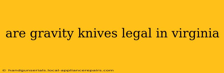 are gravity knives legal in virginia