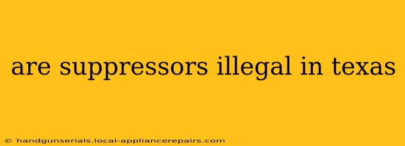 are suppressors illegal in texas