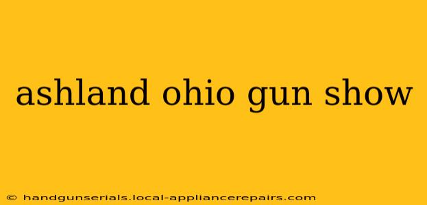 ashland ohio gun show