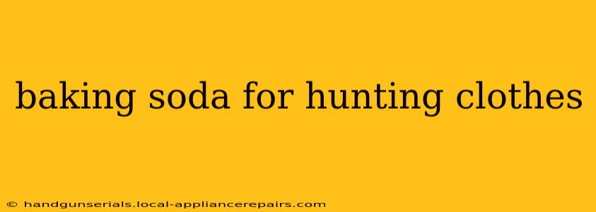 baking soda for hunting clothes