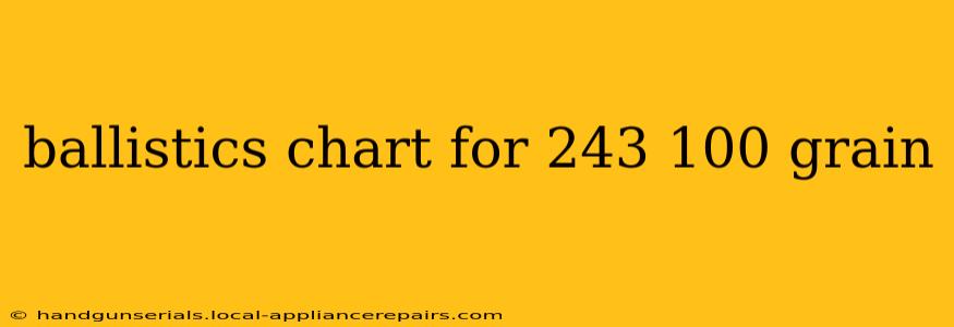 ballistics chart for 243 100 grain