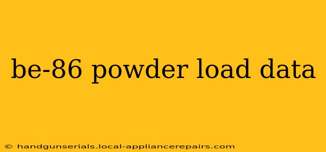 be-86 powder load data