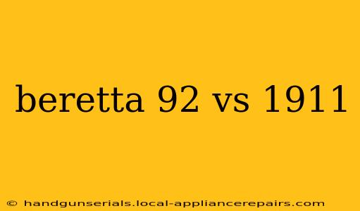 beretta 92 vs 1911