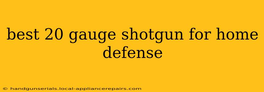 best 20 gauge shotgun for home defense