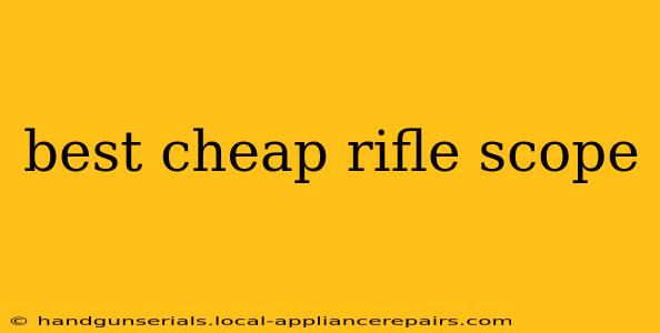 best cheap rifle scope