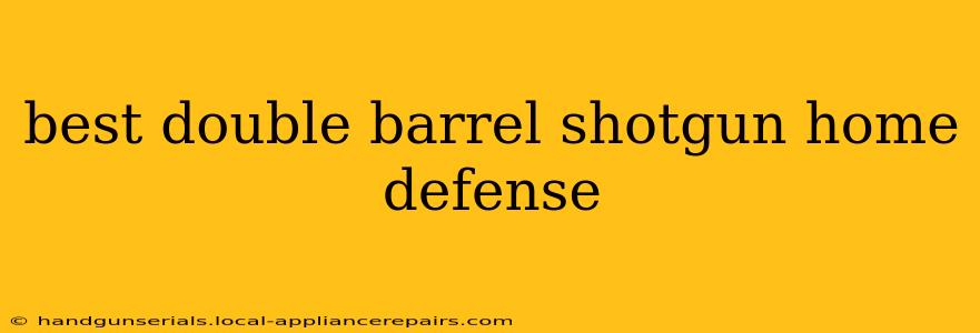 best double barrel shotgun home defense