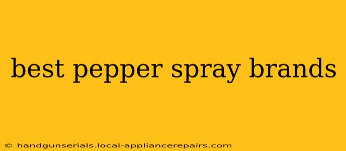 best pepper spray brands