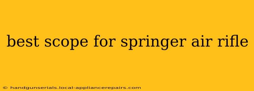 best scope for springer air rifle