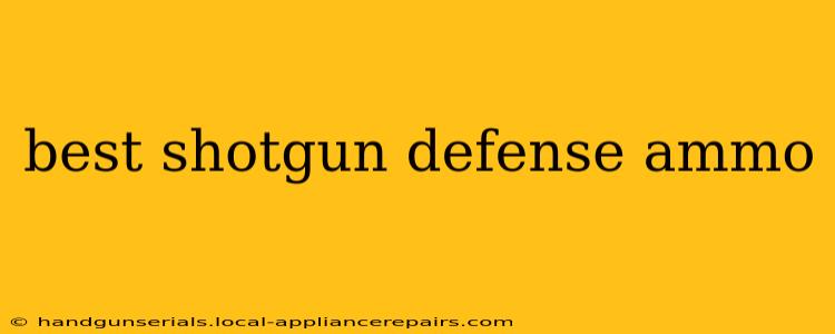 best shotgun defense ammo