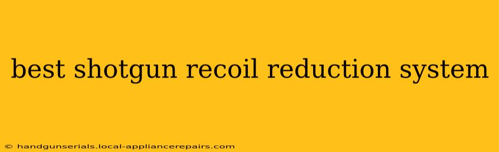 best shotgun recoil reduction system