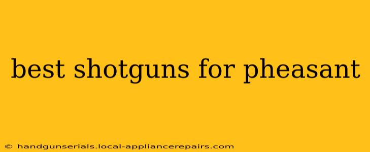 best shotguns for pheasant