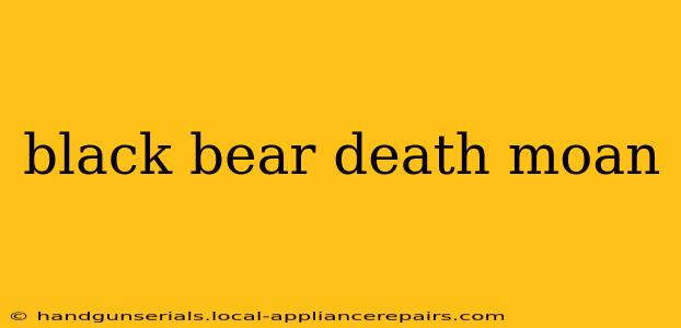 black bear death moan