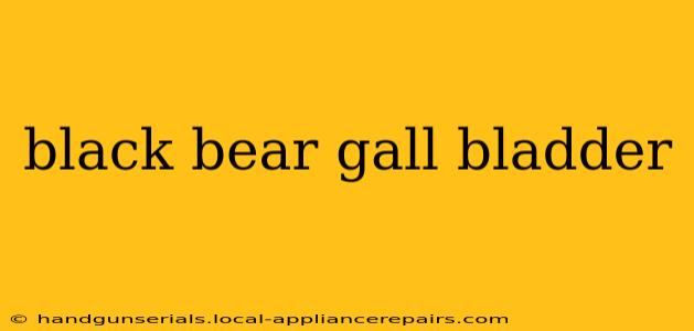 black bear gall bladder