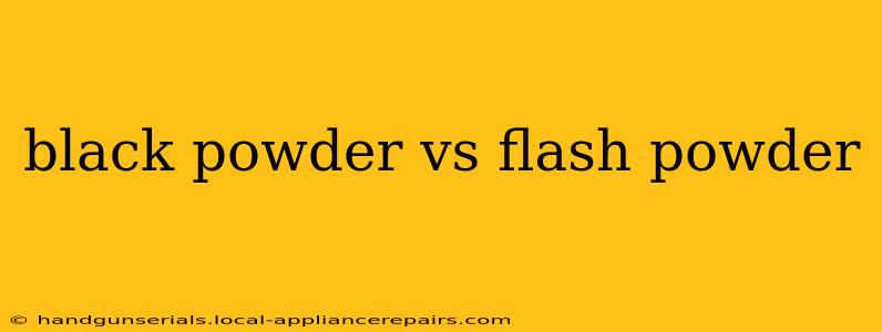 black powder vs flash powder