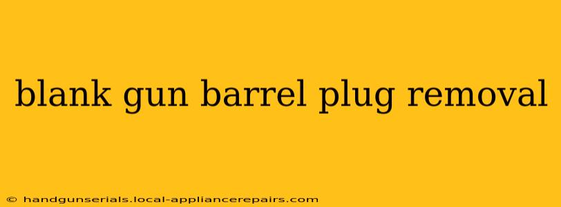 blank gun barrel plug removal